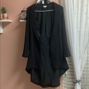 Long blazer coat. Black. TOBI brand. Size xs